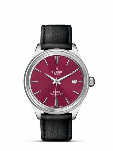 Tudor Style 38 Stainless Steel / Burgundy / Strap M12500-0012