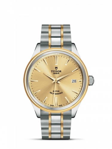 Tudor Style 38 Stainless Steel / Yellow Gold / Champagne / Bracelet M12503-0001