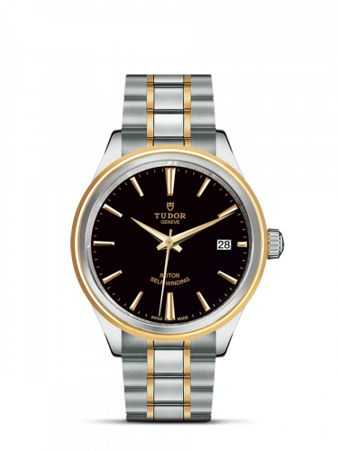 Tudor Style 38 Stainless Steel / Yellow Gold / Black / Bracelet M12503-0003