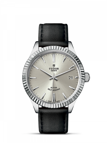 Tudor Style 38 Stainless Steel / Fluted / Silver / Strap M12510-0021