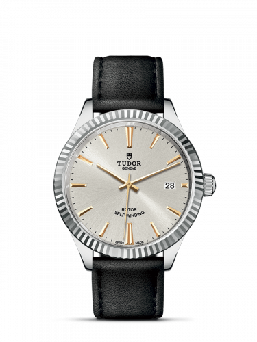 Tudor Style 38 Stainless Steel / Fluted / Silver / Strap M12510-0023