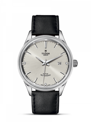 Tudor Style 41 Stainless Steel / Silver-Diamond / Strap M12700-0007