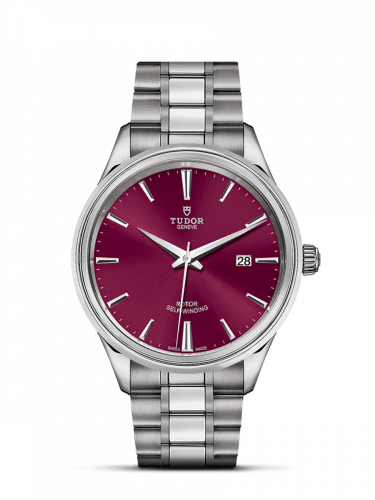 Tudor Style 41 Stainless Steel / Burgundy / Bracelet M12700-0011