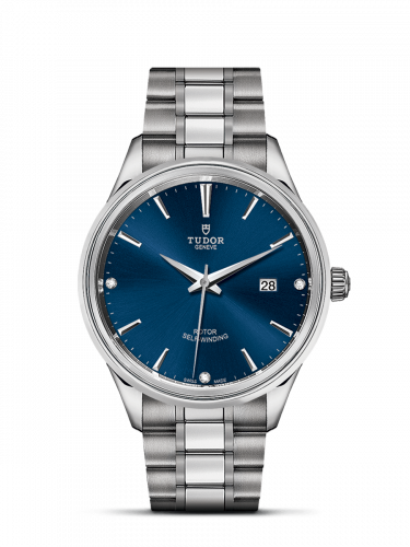 Tudor Style 41 Stainless Steel / Blue-Diamond / Bracelet M12700-0013