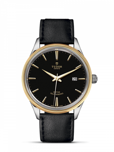 Tudor Style 41 Stainless Steel / Yellow Gold / Black / Strap M12703-0009