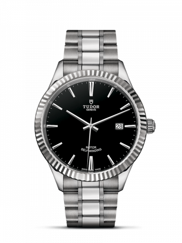 Tudor Style 41 Stainless Steel / Fluted / Black / Bracelet M12710-0003