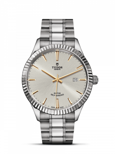 Tudor Style 41 Stainless Steel / Fluted / Silver / Bracelet M12710-0005