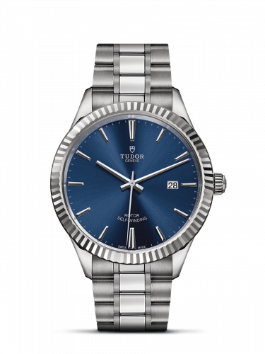 Tudor Style 41 Stainless Steel / Fluted / Blue / Bracelet M12710-0013