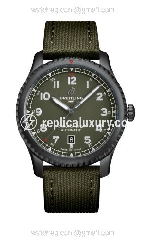 Breitling Aviator 8 Automatic 41 Blacksteel / Curtiss Warhawk / Canvas / Pin M173152A1L1X2