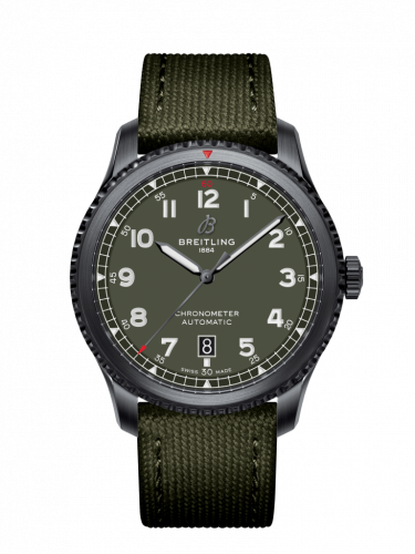 Breitling Aviator 8 Automatic 41 Blacksteel / Curtiss Warhawk / Canvas / Folding M173152A1L1X1