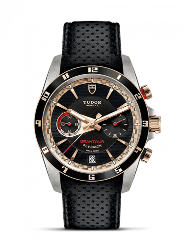 Tudor Grantour Flyback Stainless Steel / Pink Gold / Black / Strap m20551n-0002
