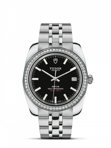 Tudor Classic 38 Stainless Steel / Diamond / Black / Bracelet M21020-0007