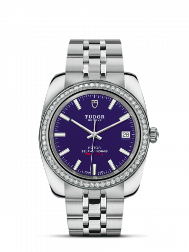 Tudor Classic 38 Stainless Steel / Diamond / Blue / Bracelet M21020-0009
