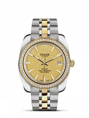 Tudor Classic 38 Stainless Steel / Yellow Gold / Diamond / Champagne / Bracelet M21023-0009