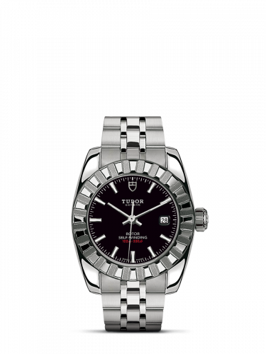 Tudor Classic 28 Stainless Steel / Fluted / Black / Bracelet M22010-0001