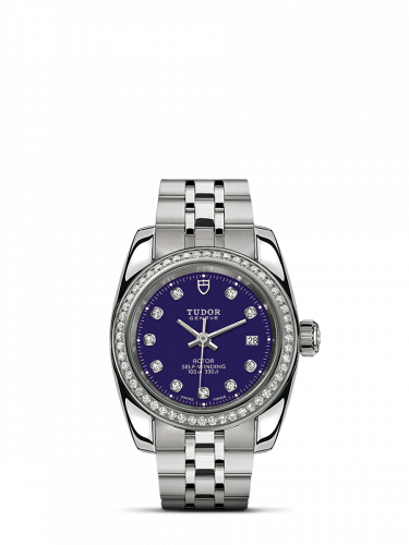 Tudor Classic 28 Stainless Steel / Diamond / Blue-Diamond / Bracelet M22020-0009