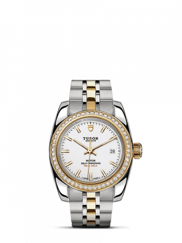 Tudor Classic 28 Stainless Steel / Yellow Gold / Diamond / White / Bracelet M22023-0001