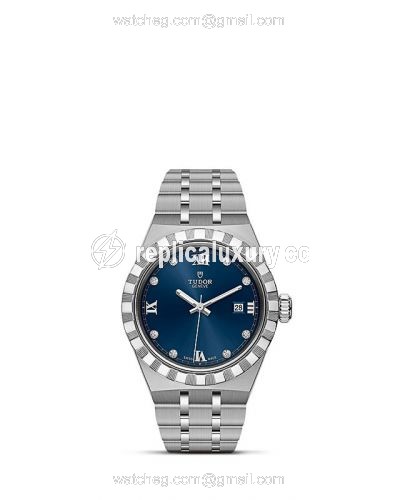 Tudor Royal Date 28 Stainless Steel / Blue - Diamond M28300-0007