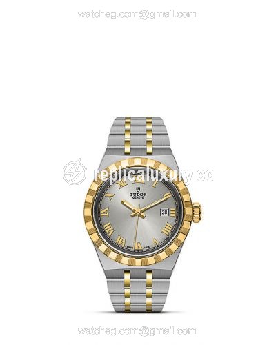 Tudor Royal Date 28 Stainless Steel / Yellow Gold / Silver - Roman M28303-0001