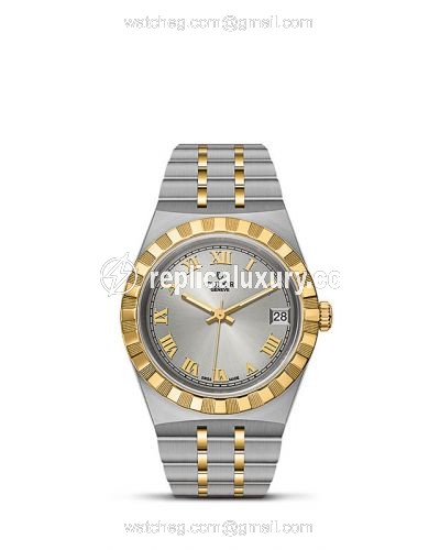 Tudor Royal Date 34 Stainless Steel / Yellow Gold / Silver - Roman M28403-0001