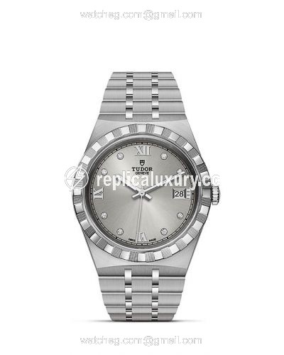 Tudor Royal Date 38 Stainless Steel / Silver - Diamond M28500-0002
