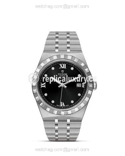 Tudor Royal Date 38 Stainless Steel / Black - Diamond M28500-0004