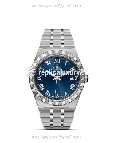 Tudor Royal Date 38 Stainless Steel / Blue - Roman M28500-0005