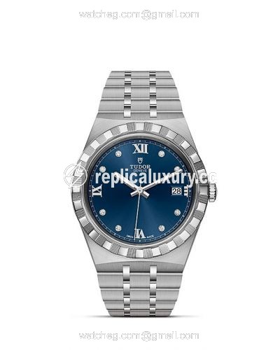 Tudor Royal Date 38 Stainless Steel / Blue - Diamond M28500-0006