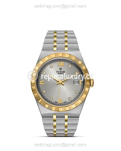 Tudor Royal Date 38 Stainless Steel / Yellow Gold / Silver - Diamond M28503-0002