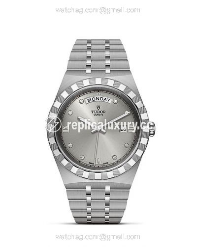 Tudor Royal Day-Date 41 Stainless Steel / Silver - Diamond M28600-0002