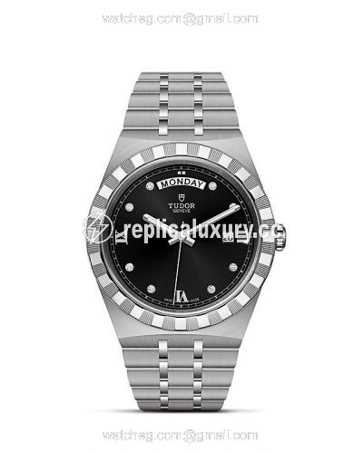 Tudor Royal Day-Date 41 Stainless Steel / Black - Diamond M28600-0004