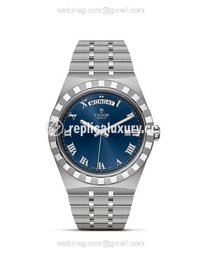 Tudor Royal Day-Date 41 Stainless Steel / Blue - Roman M28600-0005