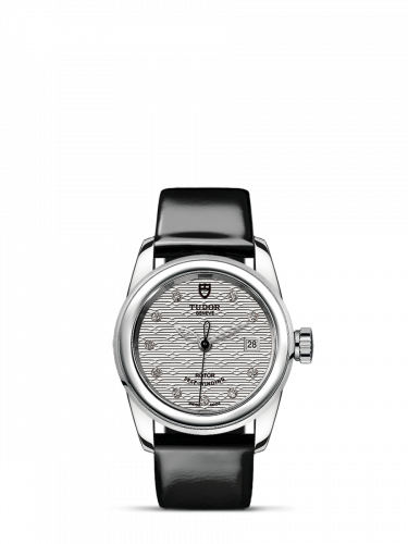Tudor Glamour Date 26 Stainless Steel / Jacquard Silver-Diamond / Strap M51000-0021