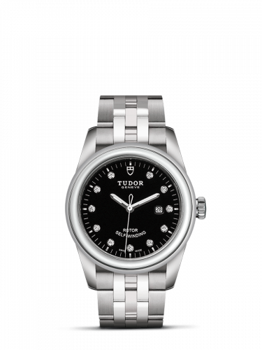 Tudor Glamour Date 31 Stainless Steel / Black-Diamond / Bracelet M53000-0001