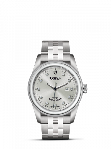 Tudor Glamour Date 31 Stainless Steel / Silver-Diamond / Bracelet M53000-0003