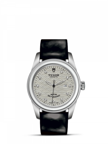 Tudor Glamour Date 31 Stainless Steel / Jacquard Silver-Diamond / Strap M53000-0023