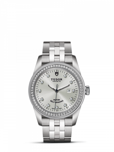 Tudor Glamour Date 31 Stainless Steel / Diamond / Silver-Diamond / Bracelet M53020-0003