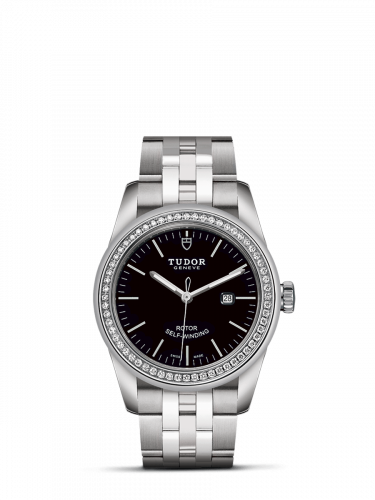 Tudor Glamour Date 31 Stainless Steel / Diamond / Black / Bracelet M53020-0008