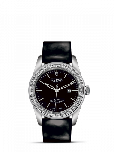 Tudor Glamour Date 31 Stainless Steel / Diamond / Black / Strap M53020-0047