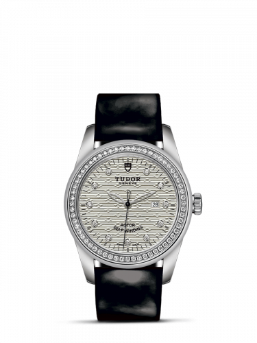 Tudor Glamour Date 31 Stainless Steel / Diamond / Jacquard Silver-Diamond / Strap M53020-0055