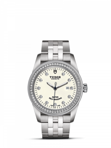 Tudor Glamour Date 31 Stainless Steel / Diamond / Opaline-Diamond / Bracelet M53020-0074