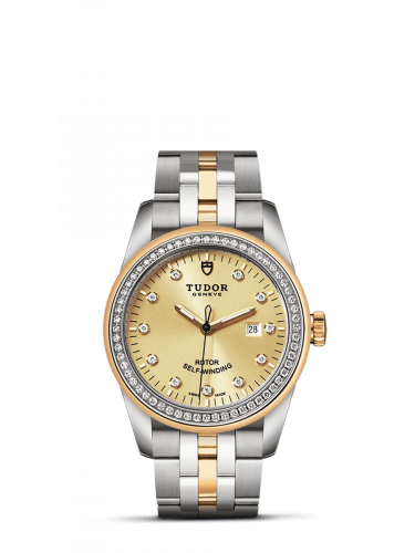 Tudor Glamour Date 31 Stainless Steel / Yellow Gold / Diamond / Champagne-Diamond / Bracelet M53023-0021