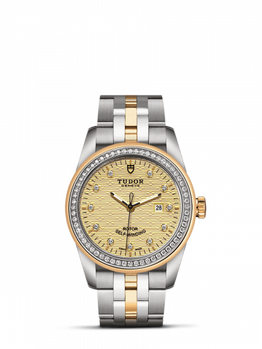 Tudor Glamour Date 31 Stainless Steel / Yellow Gold / Diamond / Jacquard Champagne / Strap M53023-0023