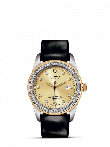 Tudor Glamour Date 31 Stainless Steel / Yellow Gold / Diamond / Champagne-Diamond / Strap M53023-0045