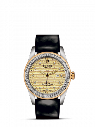 Tudor Glamour Date 31 Stainless Steel / Yellow Gold / Diamond / Jacquard Champagne-Diamond / Strap M53023-0047