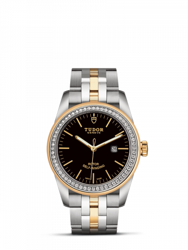 Tudor Glamour Date 31 Stainless Steel / Yellow Gold / Diamond / Black / Bracelet M53023-0064