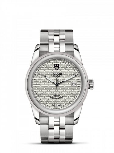 Tudor Glamour Date 36 Stainless Steel / Jacquard Silver / Bracelet M55000-0003