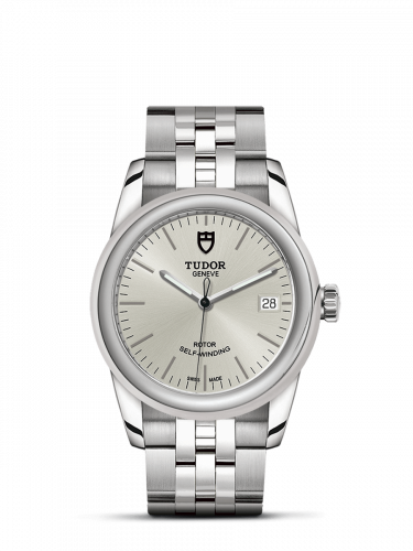 Tudor Glamour Date 36 Stainless Steel / Silver / Bracelet M55000-0005