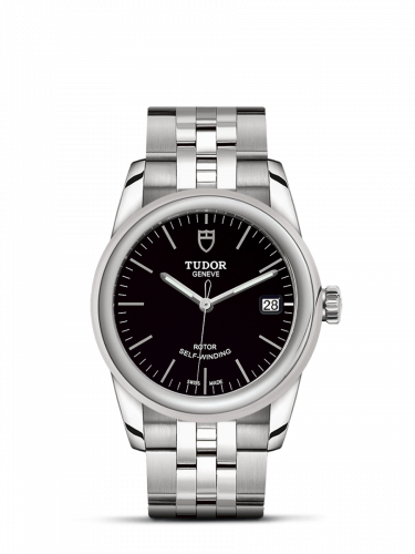 Tudor Glamour Date 36 Stainless Steel / Black / Bracelet M55000-0007