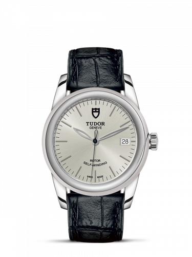 Tudor Glamour Date 36 Stainless Steel / Silver / Strap M55000-0042